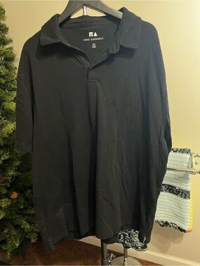 Free Assembly Men’s Black Polo Shirt – Short Sleeve Classic